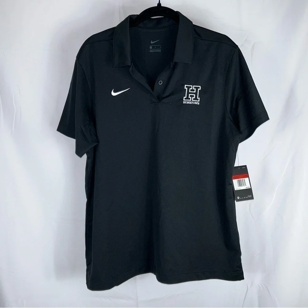 Nike Polo Shirt Short sleeve fitted collared top Hometown Logo Athletic Polo Top
